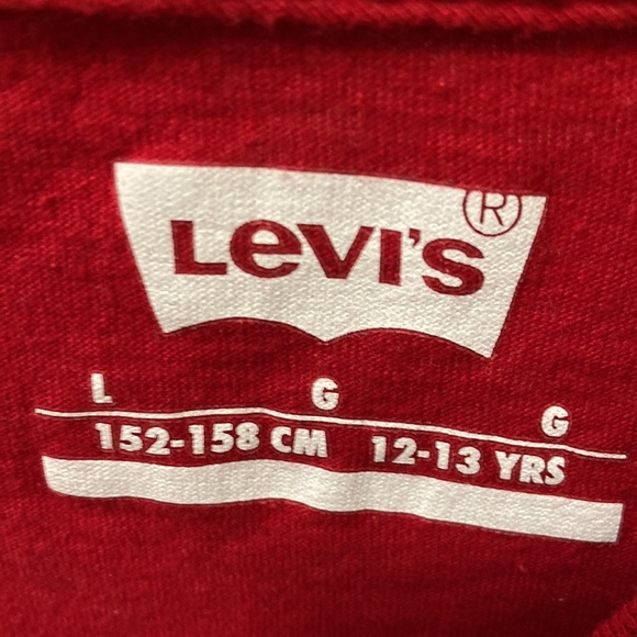 Boys long sleeve shirt.  Large.  Red. - Picture 2 of 2